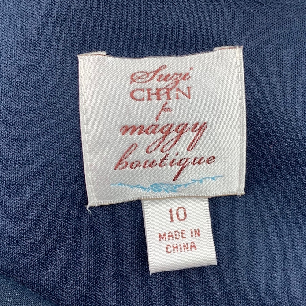 Suzi Chin for Maggy Boutique Blue Sheath Dress - Picture 4 of 8
